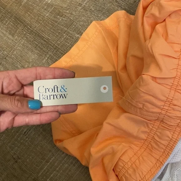 NWT Mens Croft and Barrow 7.5 Solid Swim Shorts In Cantaloupe | 2X NWT - Picture 9 of 10